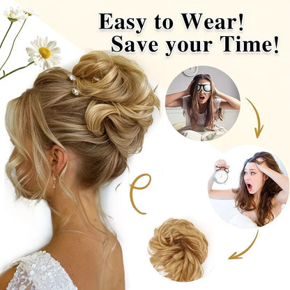 Messy Bun Hairpiece Scrunchie – Synthetic Chignon Hair Extension