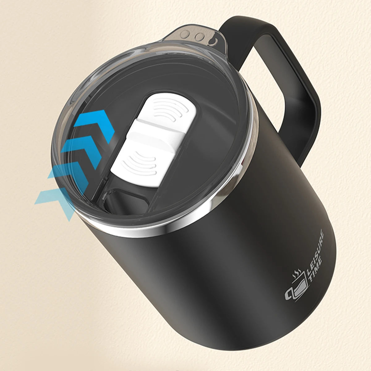 Insulated Coffee Mug with Handle – 500ml Stainless Steel Travel Cup