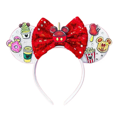 Mouse Ears Headband with Sequins & Bow – Kids & Adults