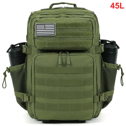 45L Tactical Backpack – Waterproof Military Hiking Bag
