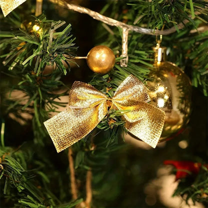 Christmas Bow Ornaments – Mini Bowknot Tree Decorations 12/24/36 Pack