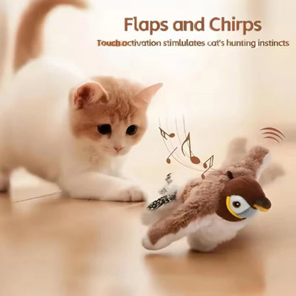 Interactive Bird Cat Toy – Chirping, Flapping & USB Rechargeable