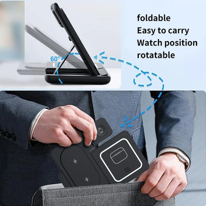 3 in 1 Foldable Wireless Charging Stand with Night Light