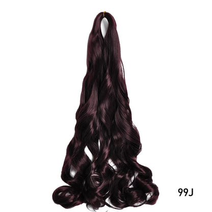French Curl Braiding Hair 24 Inch – Pre-Stretched Synthetic Spiral Braids for Women