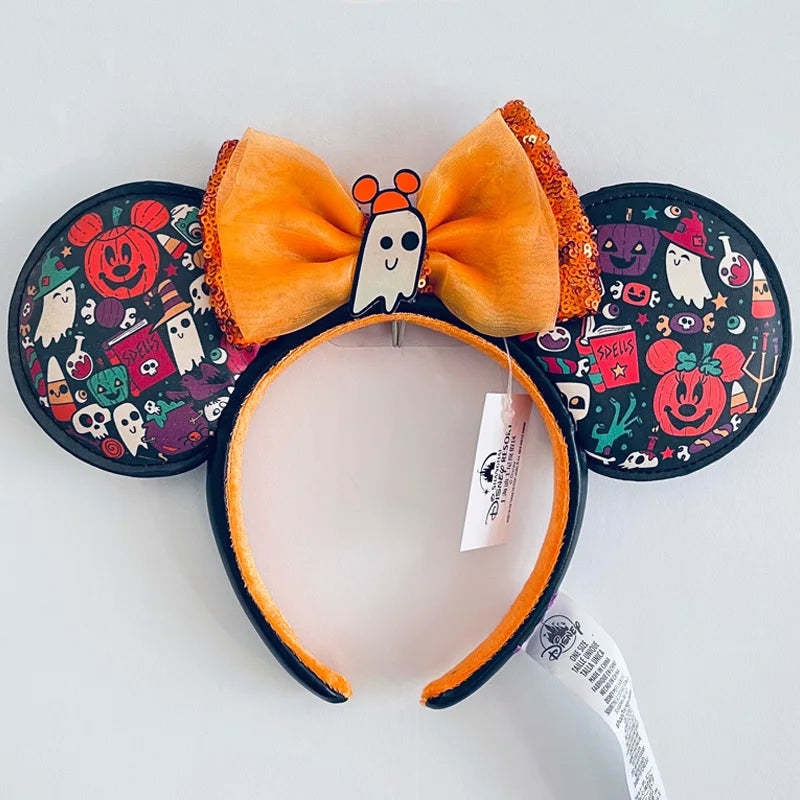 Disney Princess Minnie Ears Headband – Sequin Bow Hair Hoop