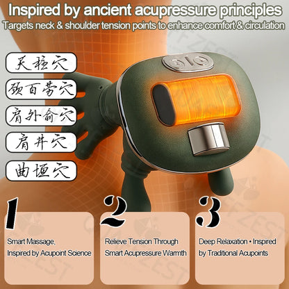 Electric Neck & Shoulder Massager with Heat – Wireless Kneading Shawl