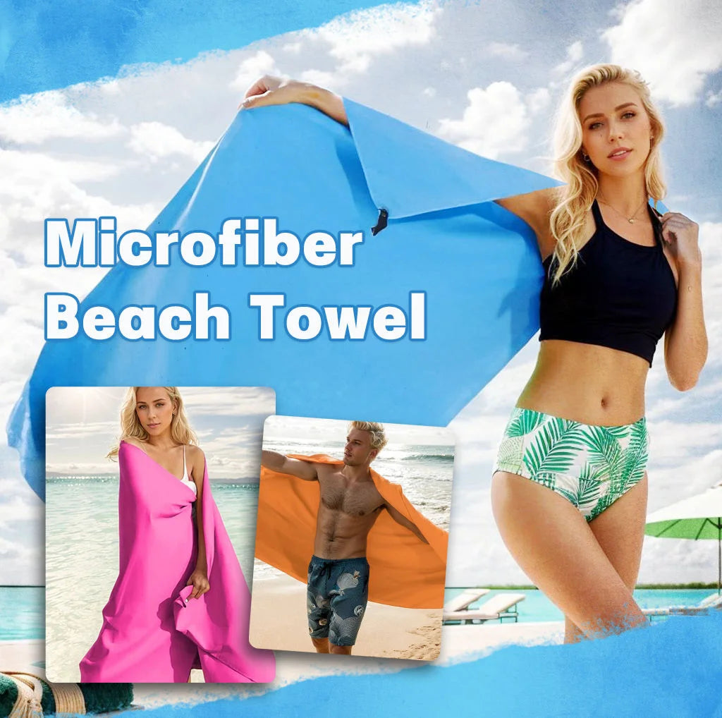 Microfiber Sports Towel Set – Quick Dry, Ultra Soft for Gym, Beach, Yoga & Travel