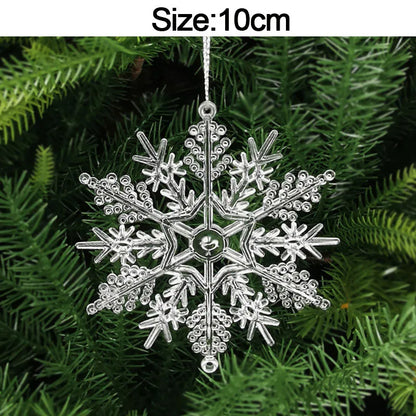 Crystal Acrylic Christmas Tree Hanging Ornaments – 5-Pack