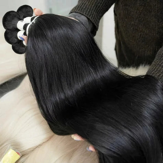 Bone Straight Virgin Human Hair Bundles 12A Vietnamese Remy 10-30 Inch