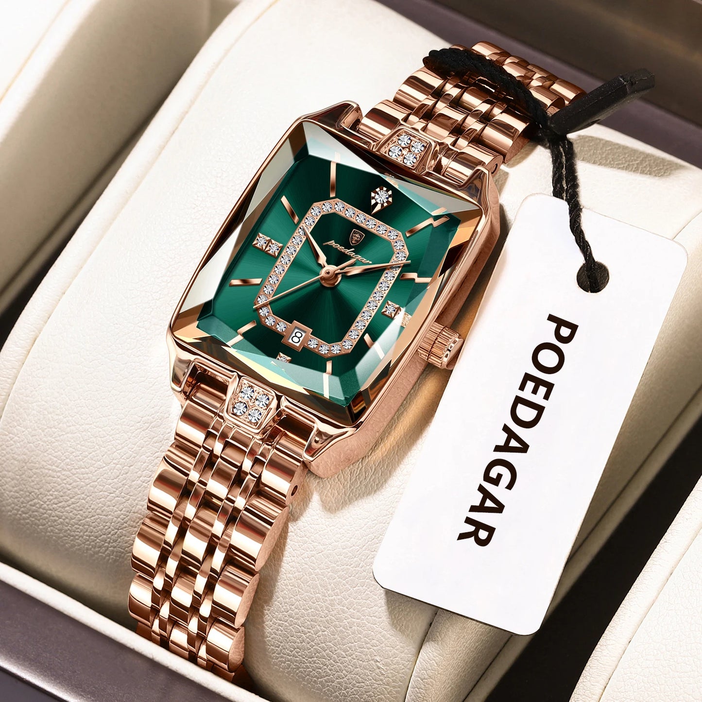 Poedagar Luxury Women's Quartz Watch – Waterproof Date Steel