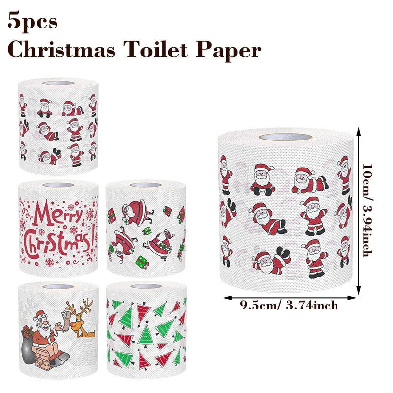 Christmas Printed Toilet Paper Roll – Festive Holiday Tissue