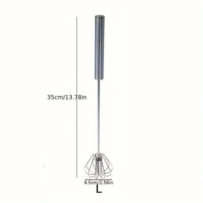 Semi-Automatic Egg Beater – Stainless Steel Hand Whisk