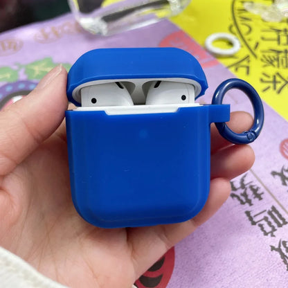 Liquid Silicone AirPods Case with Carabiner Ring – Fits AirPods 1/2/3/Pro/Pro 2/Pro 3/4