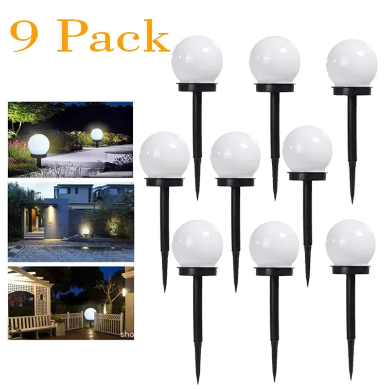 Solar LED Garden Ball Lights – Waterproof Outdoor Lawn Stake Lamps