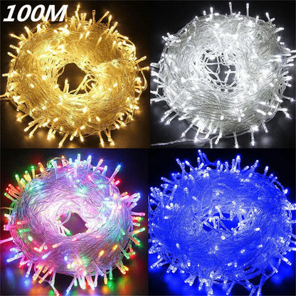 LED String Fairy Lights – 8 Modes, 5M–100M, Indoor & Outdoor
