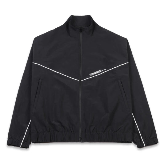 Unisex Windbreaker Track Jacket – Team Black Loose Fit