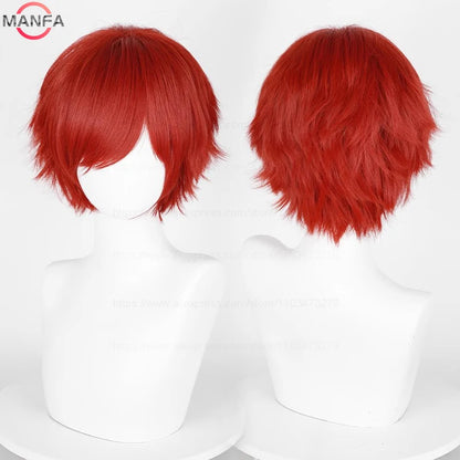 Short Straight Anime Cosplay Wig 30cm Multi-Color Unisex