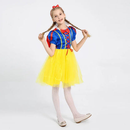 Snow White Princess Costume for Kids – Cape & Dress Set