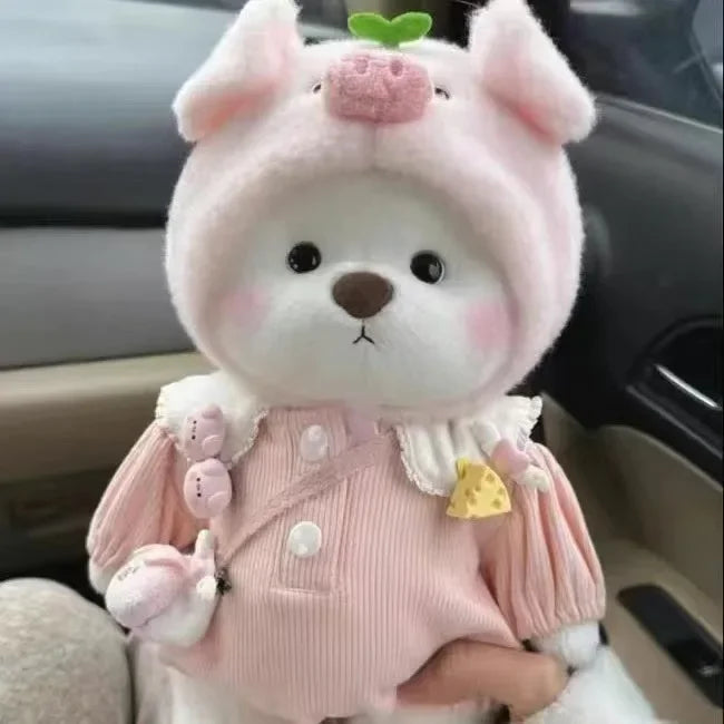 Dress-Up Teddy Bear Plush Toy with Changeable Outfits – Cute Stuffed Animal Doll