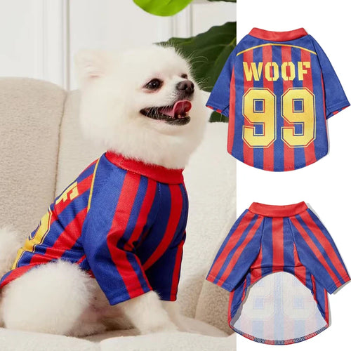 Dog Soccer Jersey Shirt – Breathable Mesh Sports Tee for Pets