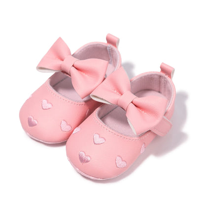 Baby Girl Bow-Knot Mary Jane Shoes – Soft Sole First Walkers