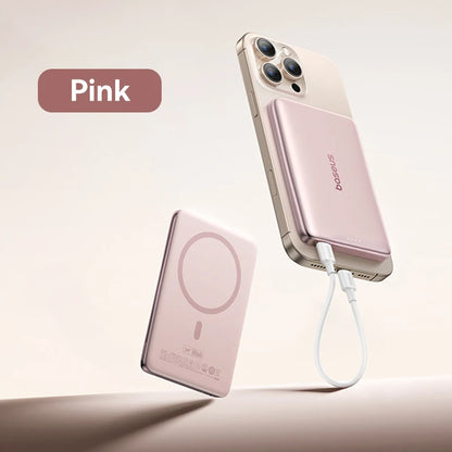 Baseus Magnetic Power Bank – Card-Slim MagSafe Charger 5000mAh / 10000mAh