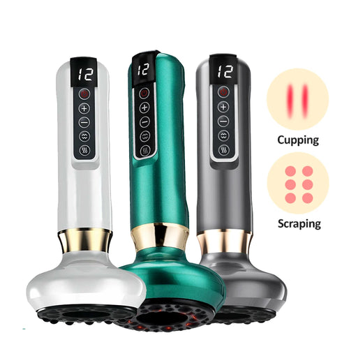 Electric Vacuum Cupping Massager with Heat & Scraping