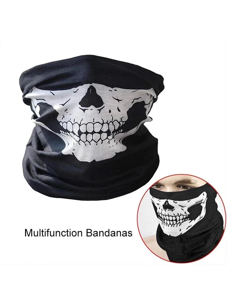 Skull Face Mask Halloween Skeleton Neck Gaiter Costume
