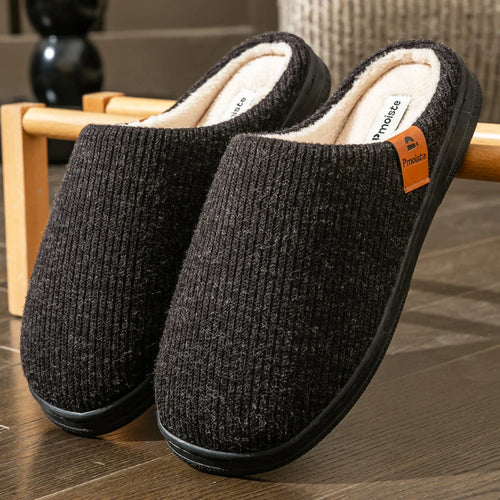 Men's Winter Slippers Memory Foam Anti-Slip Warm House Shoes