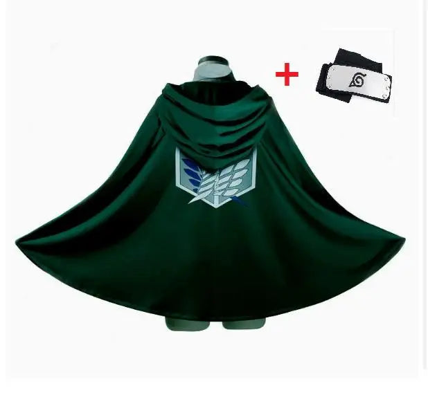 Attack on Titan Scouting Legion Cosplay Cloak Cape with Headband