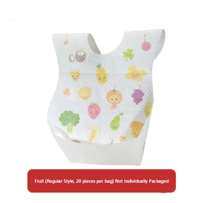 Disposable Baby Bibs Waterproof No-Wash Feeding Bibs for Toddlers