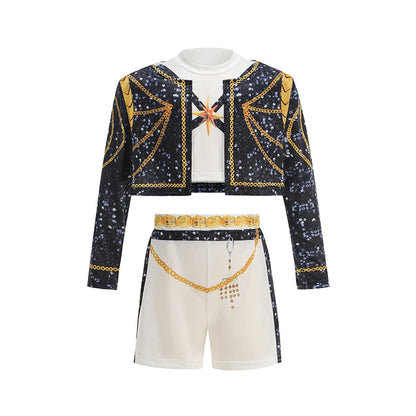 Girls Singer Stage Performance Costume Set – 3-Piece Kids Outfit