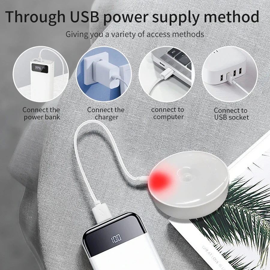 Motion Sensor LED Night Light Rechargeable Wall Light