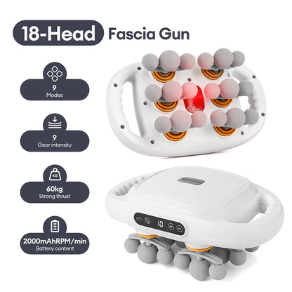 Fascia Gun Massager – Multi-Head High-Frequency Vibration