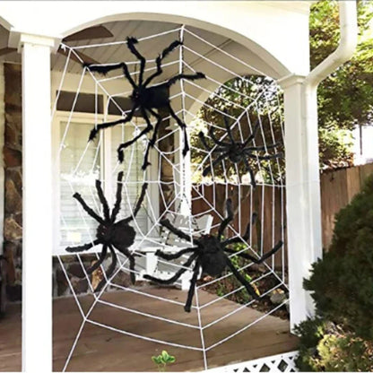 Giant Plush Black Spider Halloween Decoration – Multiple Sizes