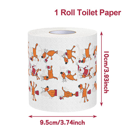 Christmas Printed Toilet Paper Roll – Festive Holiday Tissue
