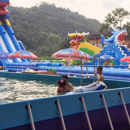 Inflatable Water Park with Pool