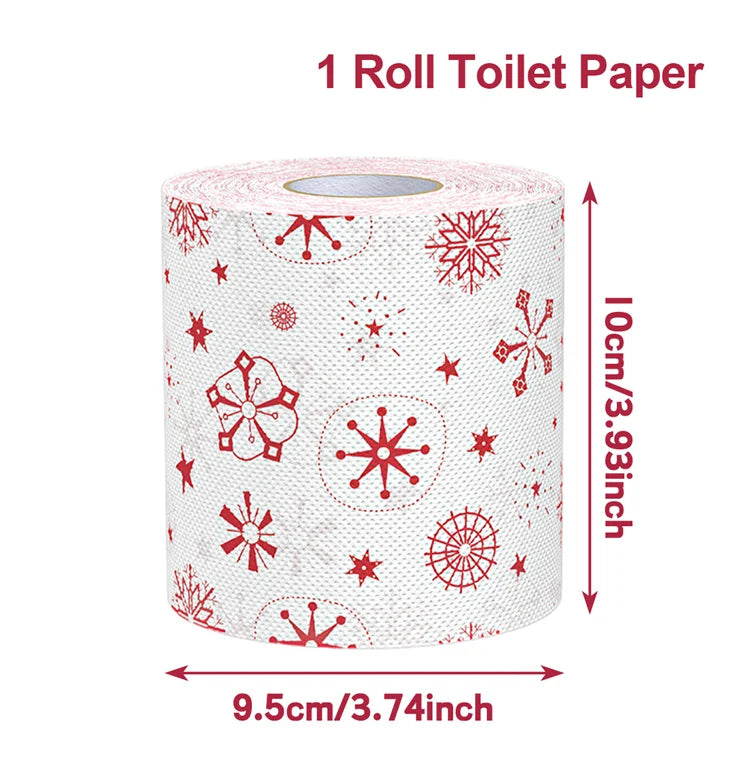 Christmas Printed Toilet Paper Roll – Festive Holiday Tissue
