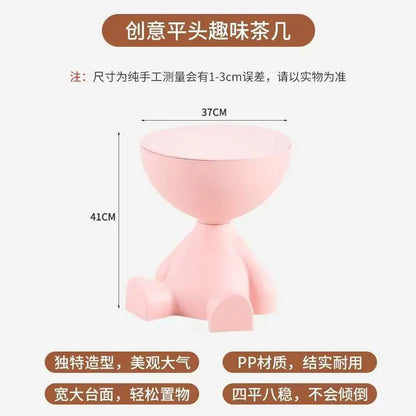 Creative Cartoon Side Table – Cute Plastic Coffee & Sofa End Table