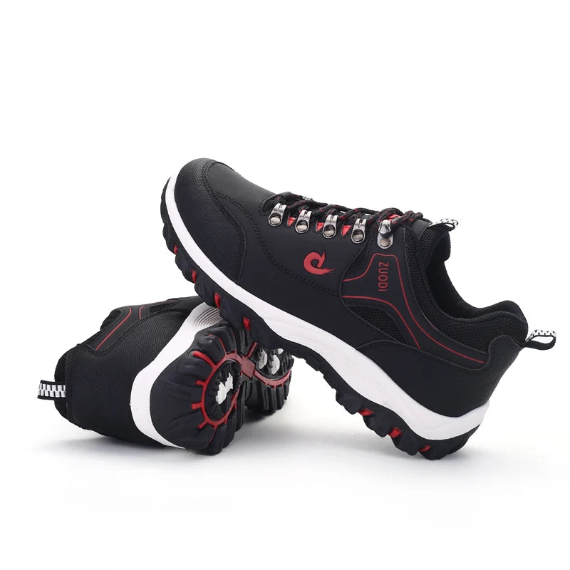 Men's Leather Casual Sneakers – Lightweight Walking Shoes