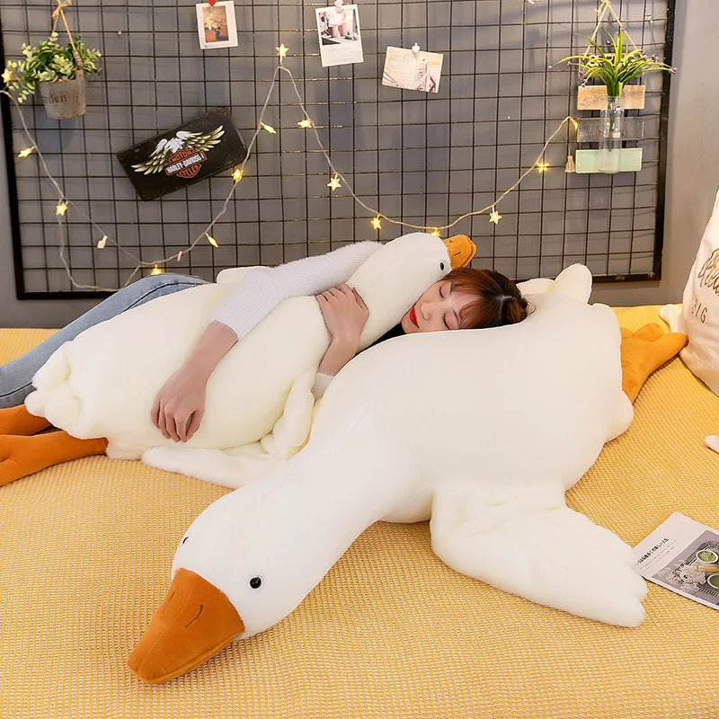 Giant Goose Plush Body Pillow – Soft Stuffed Animal Cuddle Toy
