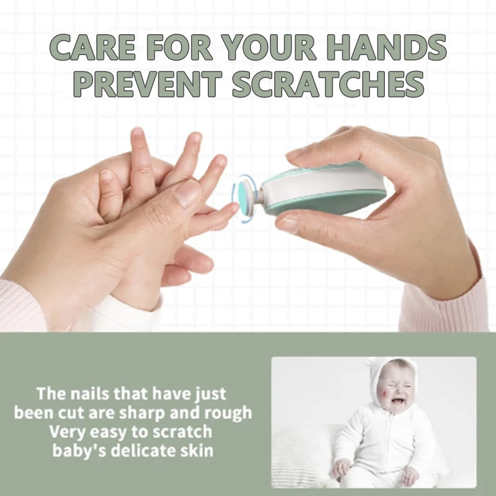 Electric Baby Nail Trimmer – Safe Manicure Set for Newborns & Kids